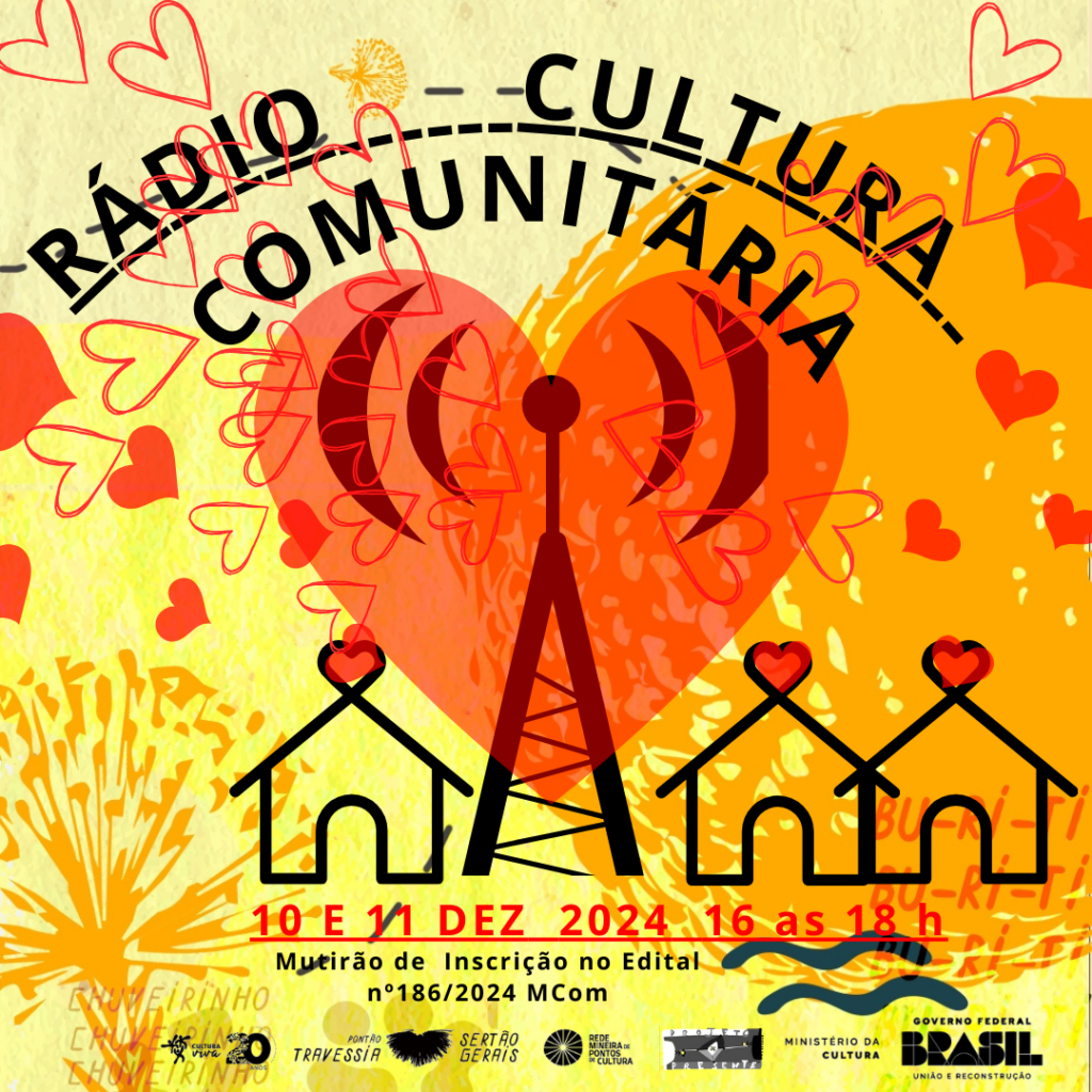 🎙️ Mutirão do Edital: Rádios Comunitárias 🎙️
📻 Quer fortalecer a voz da sua comunidade? Participe do nosso Mutirão do Edital para Rádios Comunitárias! 💬

🗓️ HOJE! 10/12 e AMANHÃ 11/12
⏰ 16h às 18h
📍 Online no Google Meet: https://meet.google.com/pte-miwz-tko

🌟 Vamos tirar dúvidas, manifestar interesse e inscrever os projetos na plataforma GOV.BR. Faça parte dessa mobilização de base comunitária!

📢 Organizado pela Associação Projeto Presente Presente e Pontão Travessia Sertão Gerais

🫱🏽‍🫲🏾 Compartilhe com quem precisa!